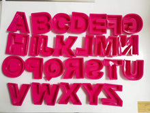 Load image into Gallery viewer, Giant Pink Letters Molds A - Z (All 26 Letters Set) also available as single or pack of 2 - perfect for resins!